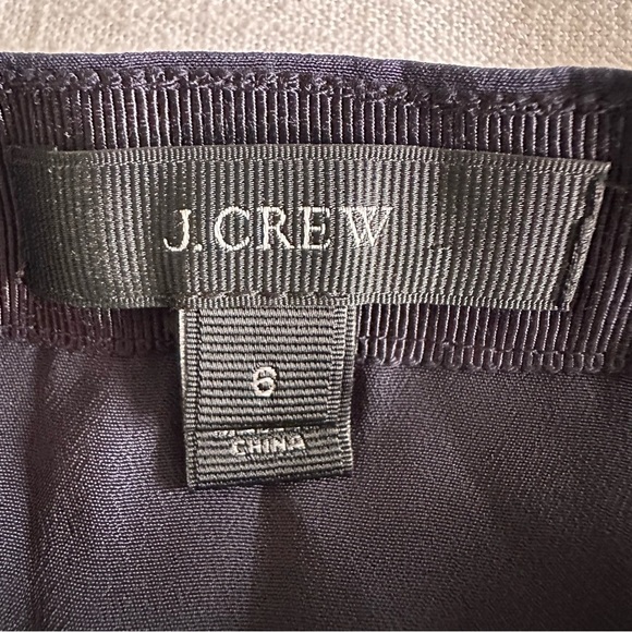 J.Crew Pleated Silk Skirt Navy Green Beanstalk Stripe Womens Sz 6 Office Preppy - Picture 9 of 12